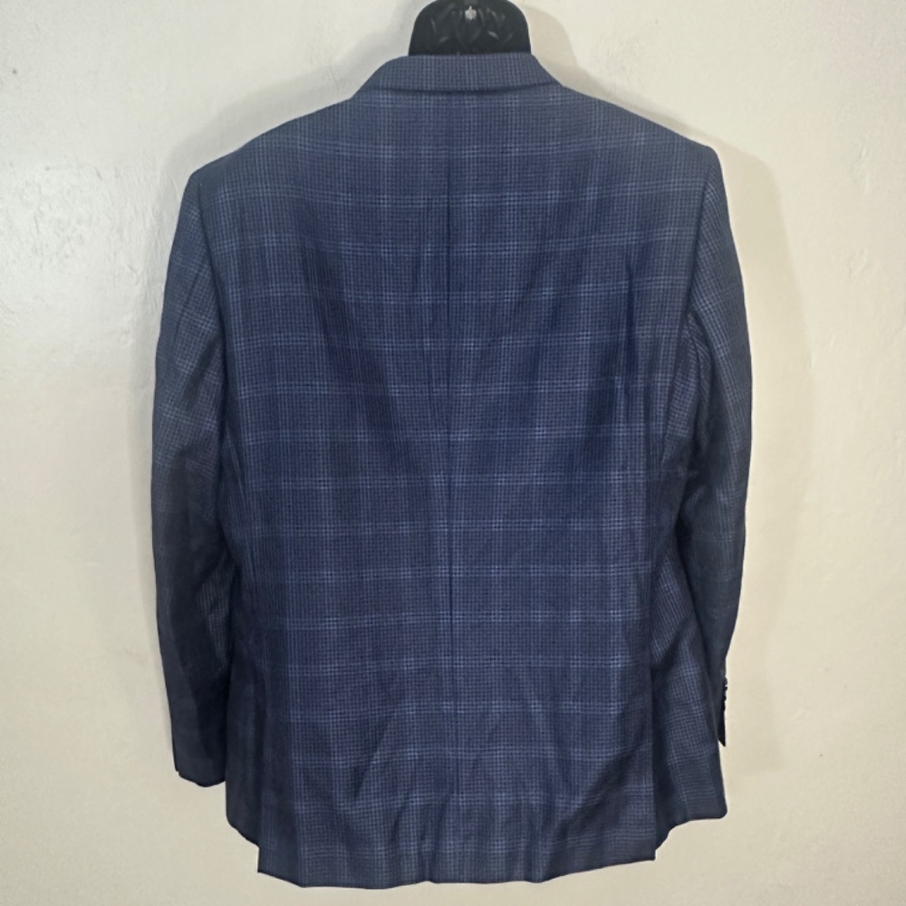 Canaletto Silk/Wool Plaid Blazer 44R Made in Italy Gently worn 55% silk/45% wool - Picture 3 of 4